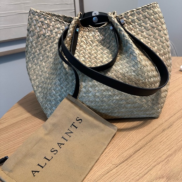 ***Brand NEW*** All Saints Straw Tote - Picture 1 of 3